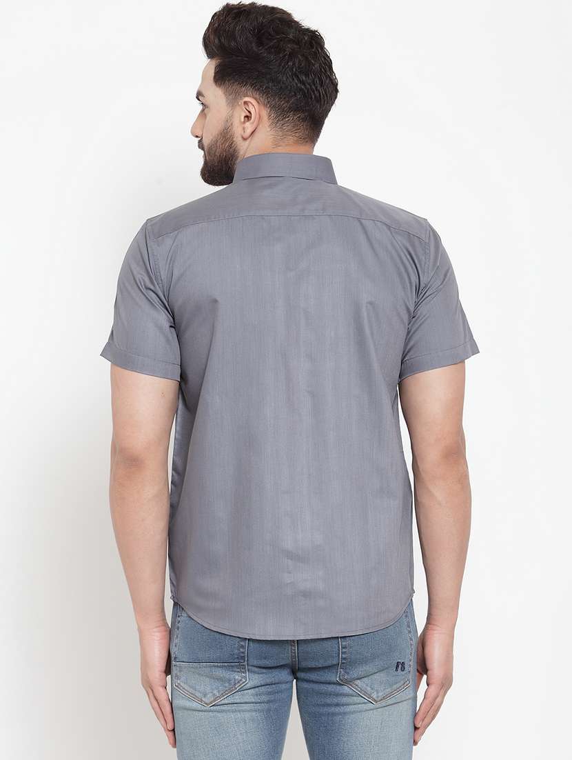 mens solid casual shirt - 19452997 - Standard Image - 2