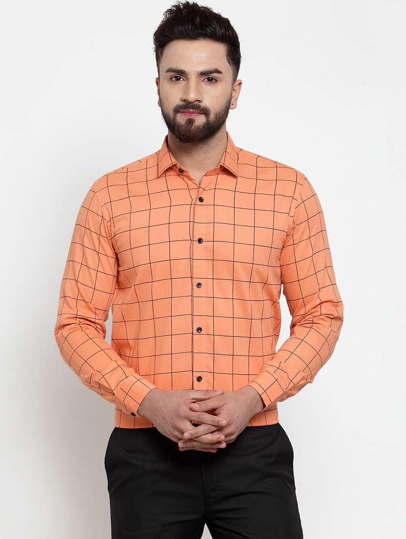 mens checks formal shirt