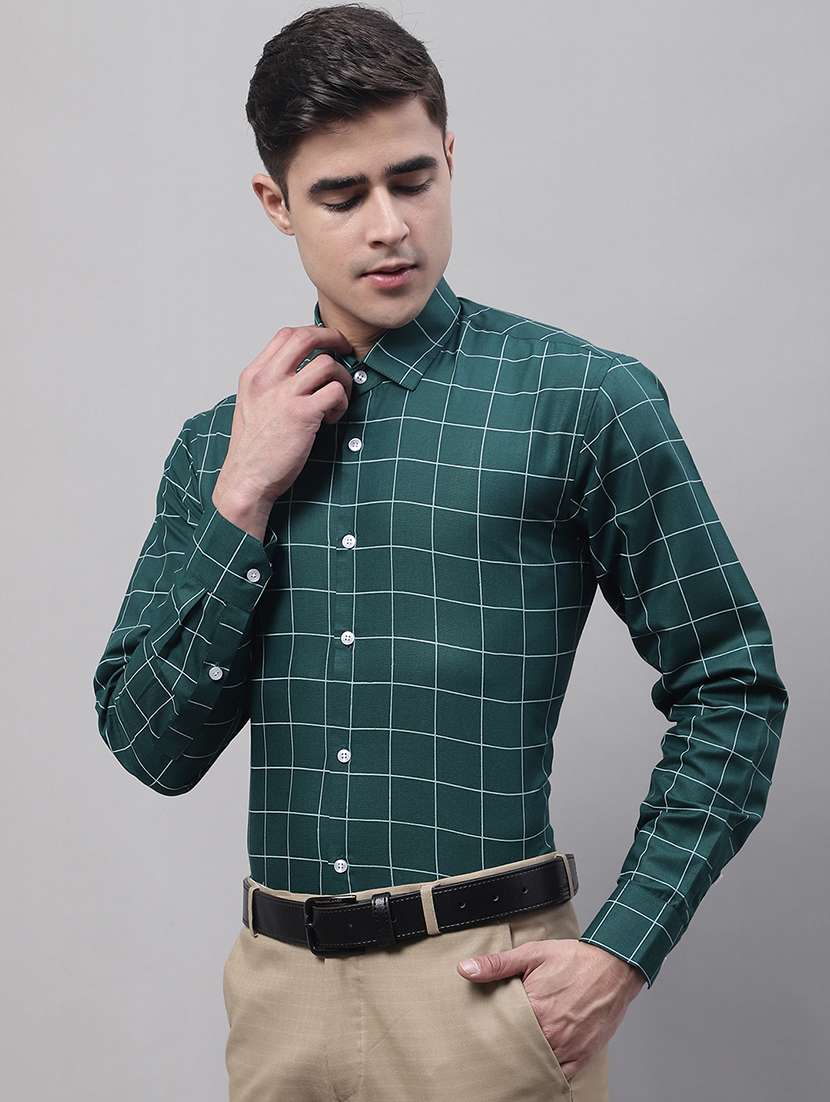 mens checks formal shirt