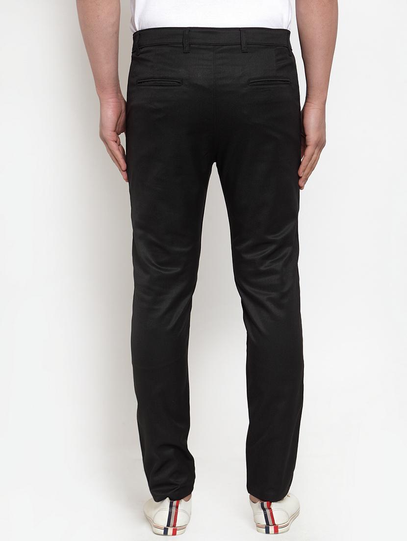 black cotton flat front formal trouser - 19453168 - Standard Image - 2