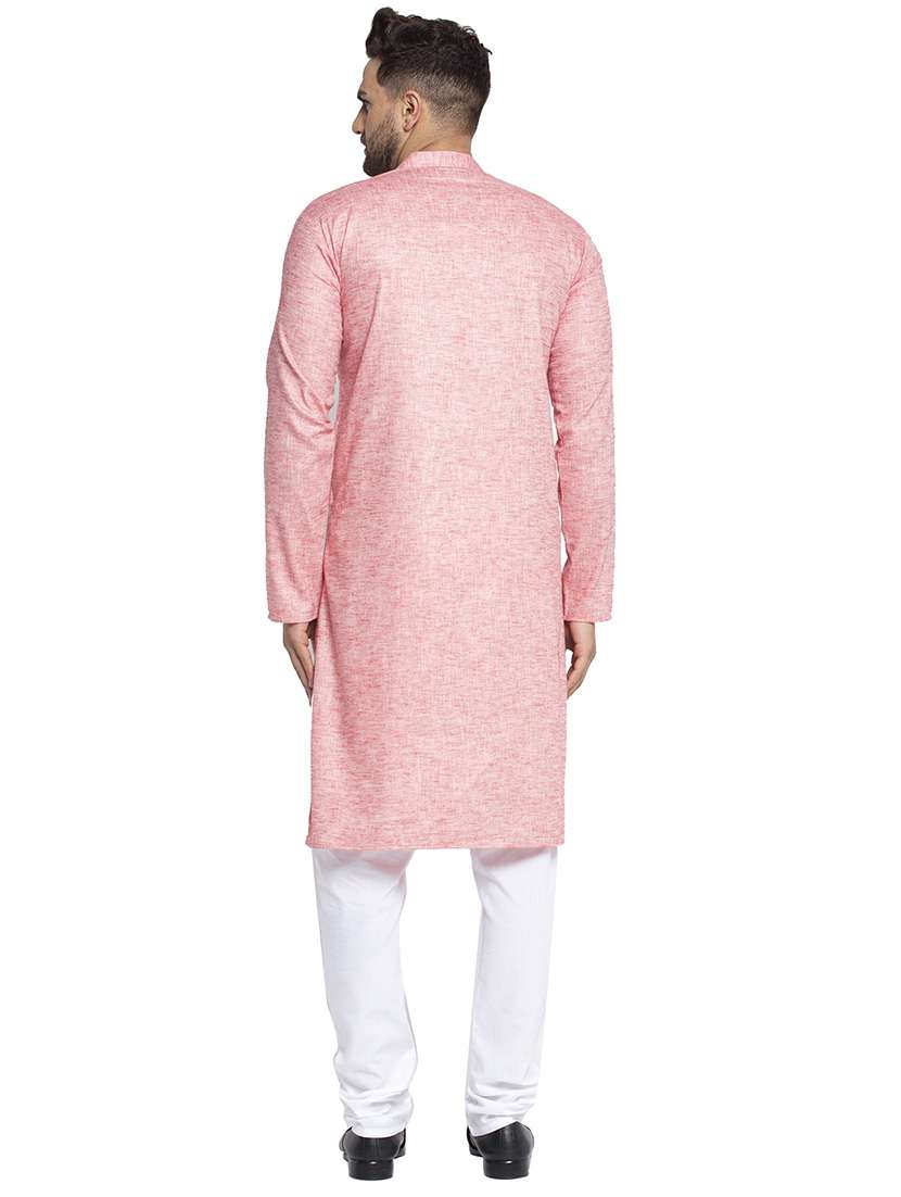 men self designed long sleeve kurta and pyjama set - 19453281 -  Standard Image - 2