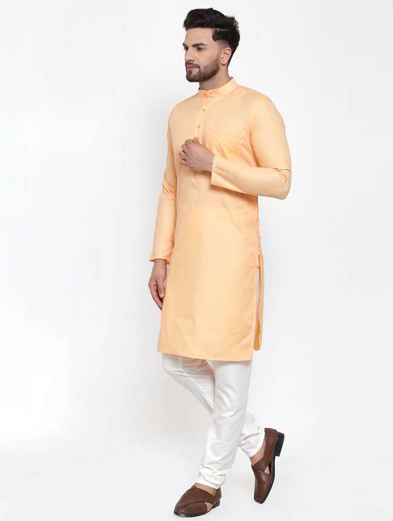 solid cotton kurta pyjama set - 19453349 -  Standard Image - 2