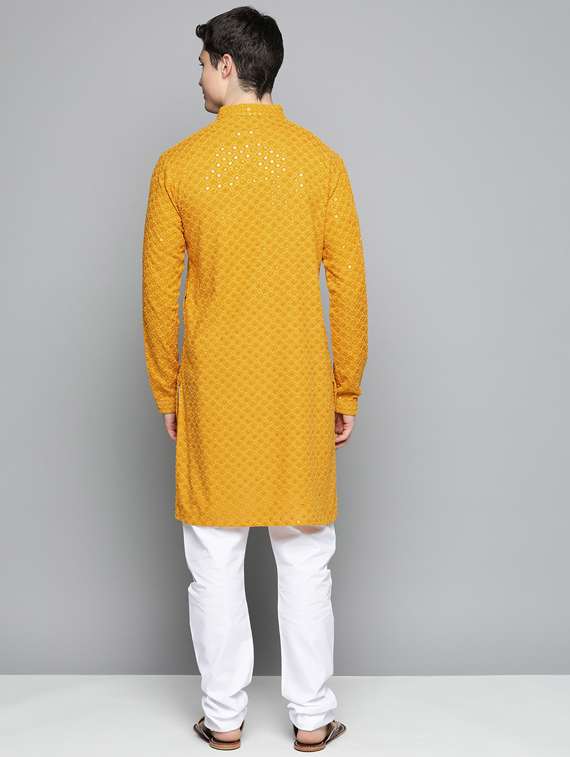 sequined embroidered kurta pyjama set - 19453390 -  Standard Image - 2