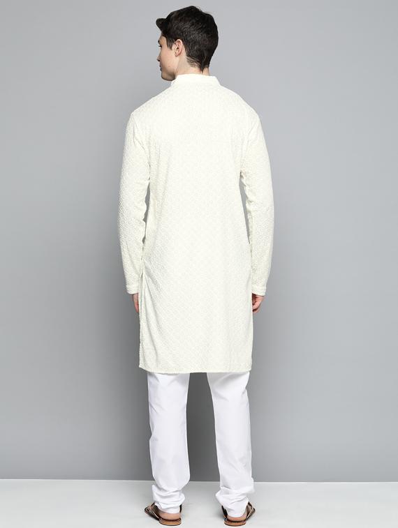 sequined embroidered kurta pyjama set - 19453397 - Standard Image - 2