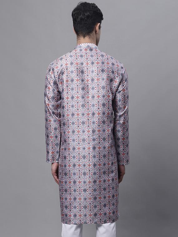 men printed long kurta - 19453445 - Standard Image - 2