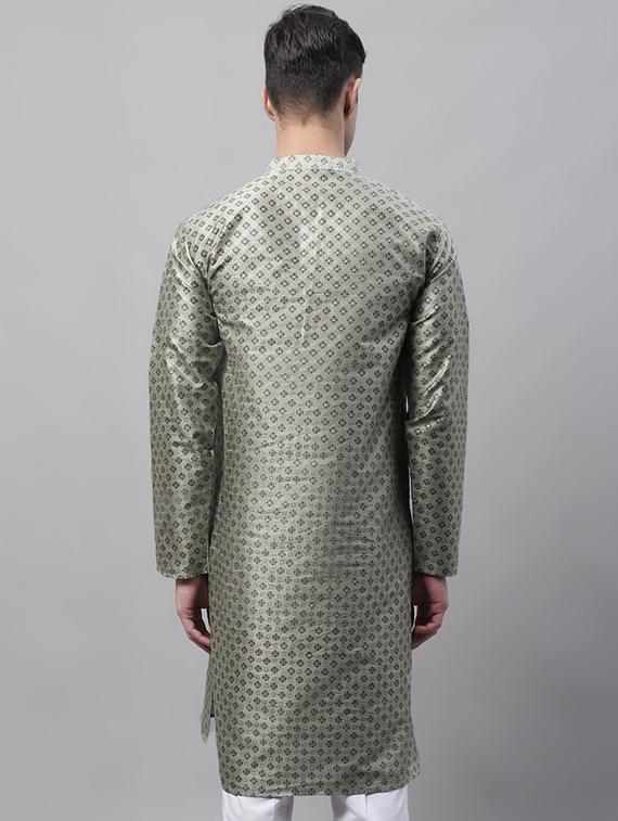 green printed long kurta - 19453505 - Standard Image - 2