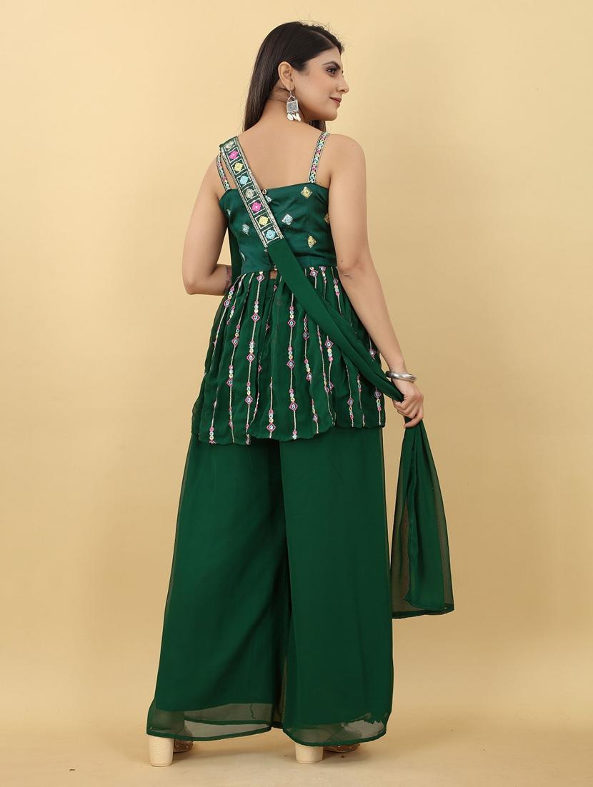 embroidered top bottom set - 19454950 - Standard Image - 2