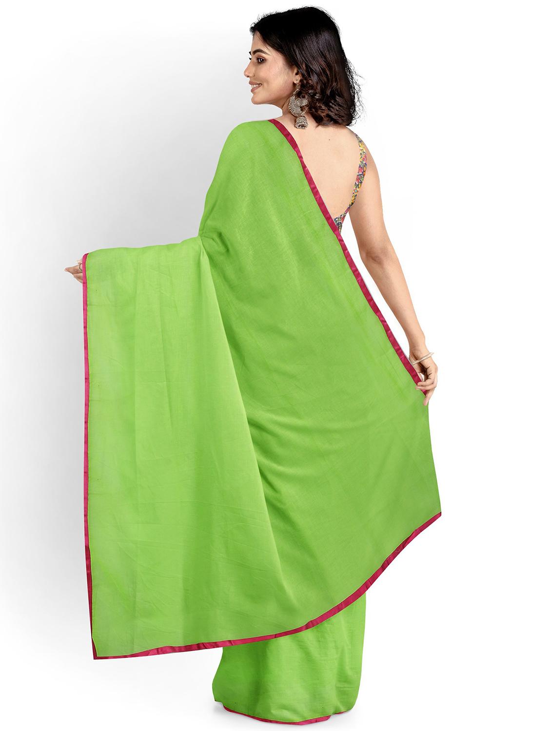 women's bordered light green colored saree - 19459478 - Standard Image - 2