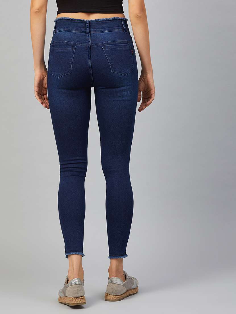 women mid rise solid jeans - 19471054 -  Standard Image - 2