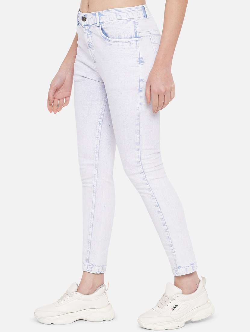 women high rise solid jeans - 19471091 -  Standard Image - 2