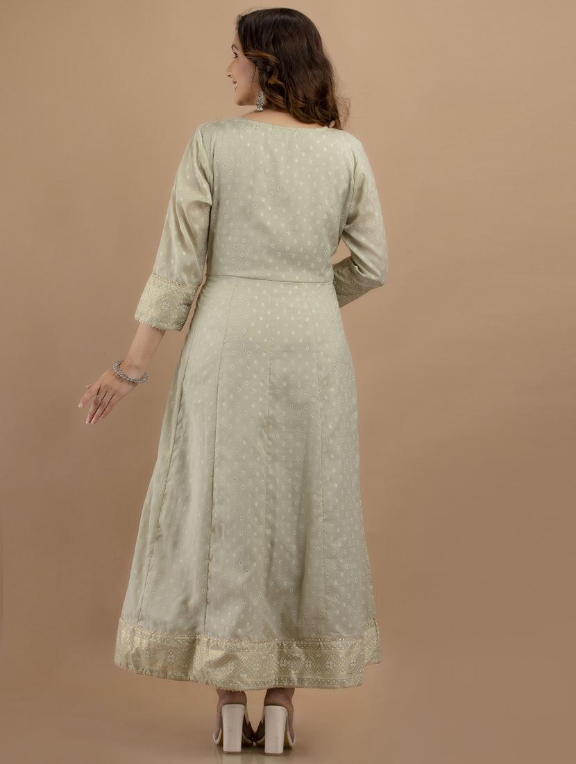round neck self design anarkali ethnic dress - 19471418 - Standard Image - 2