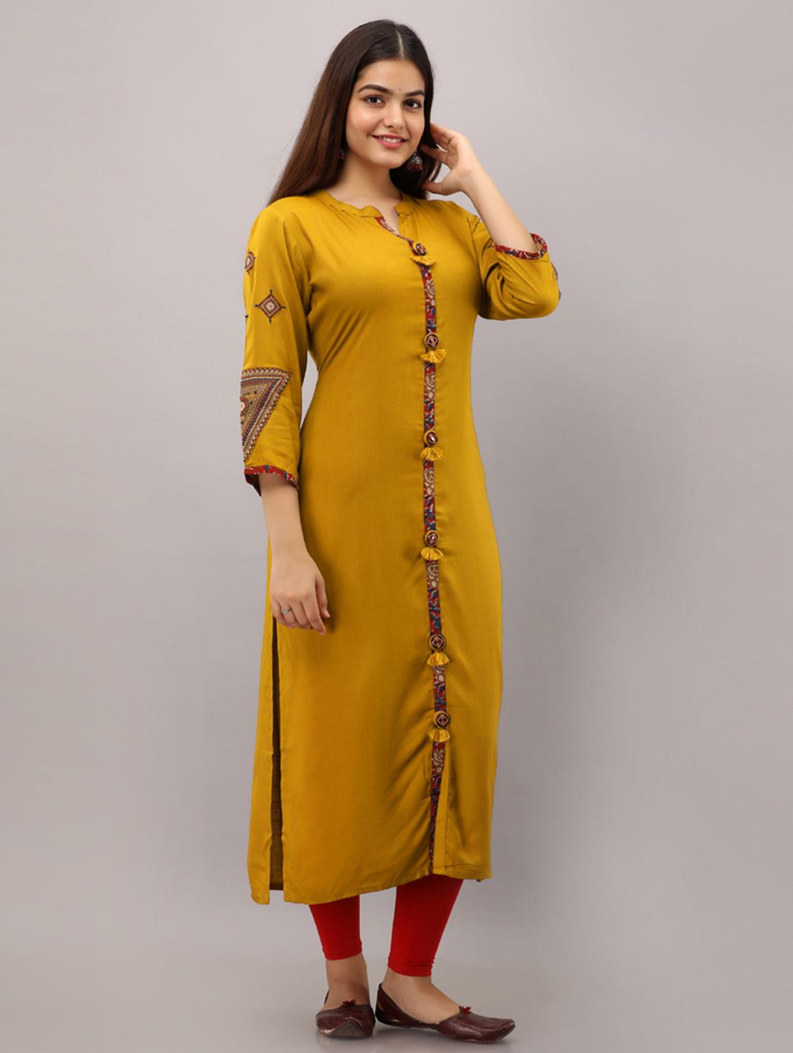 women's straight kurta - 19471462 - Standard Image - 2