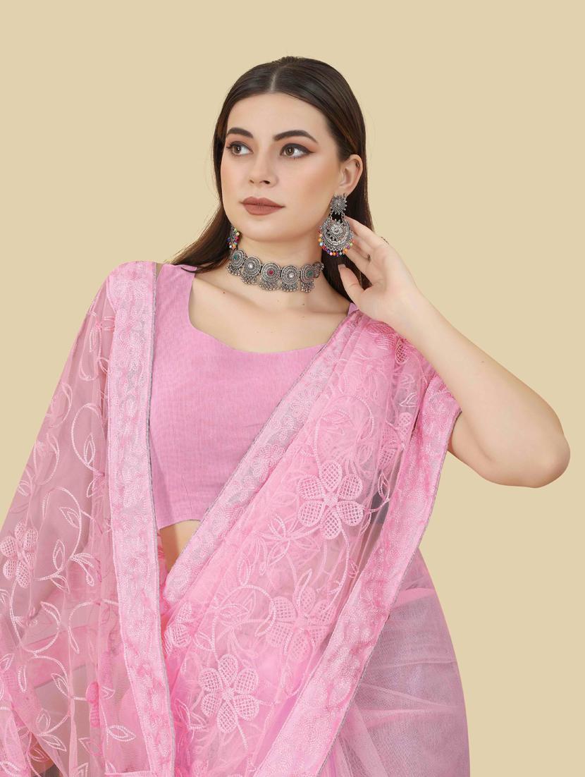 women's embroidered saree with blouse - 19471941 -  Standard Image - 2