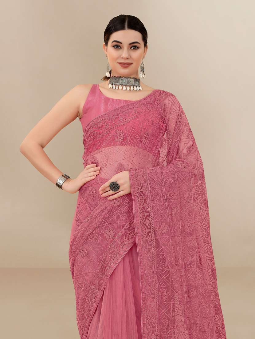 women's embroidered saree with blouse - 19471944 -  Standard Image - 2