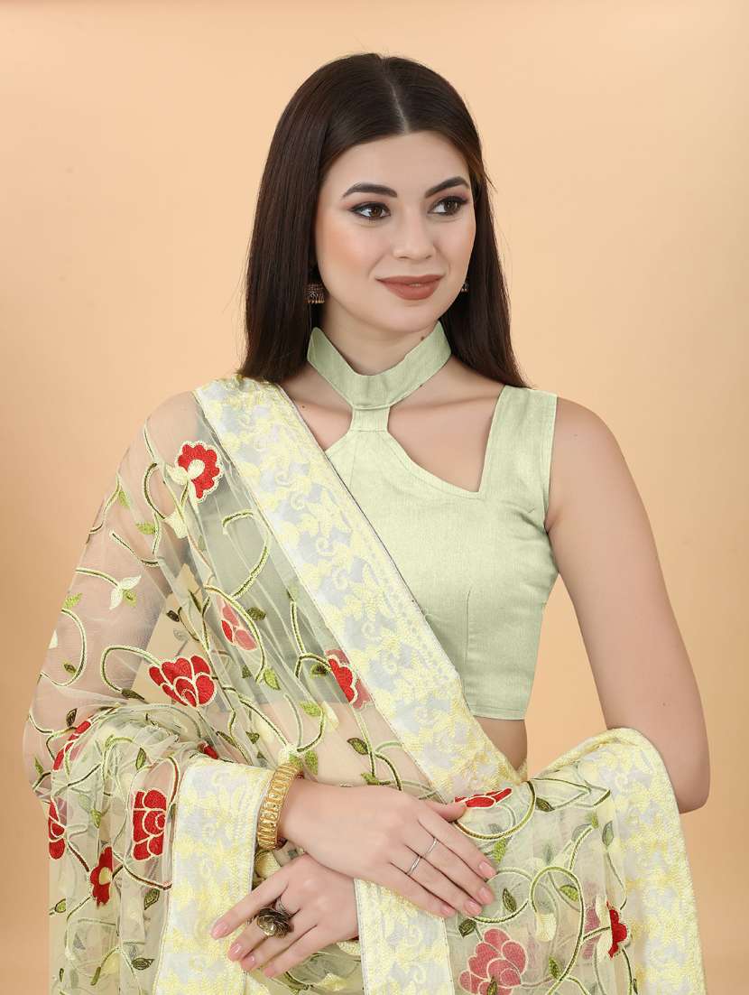 women's embroidered saree with blouse - 19471999 -  Standard Image - 2