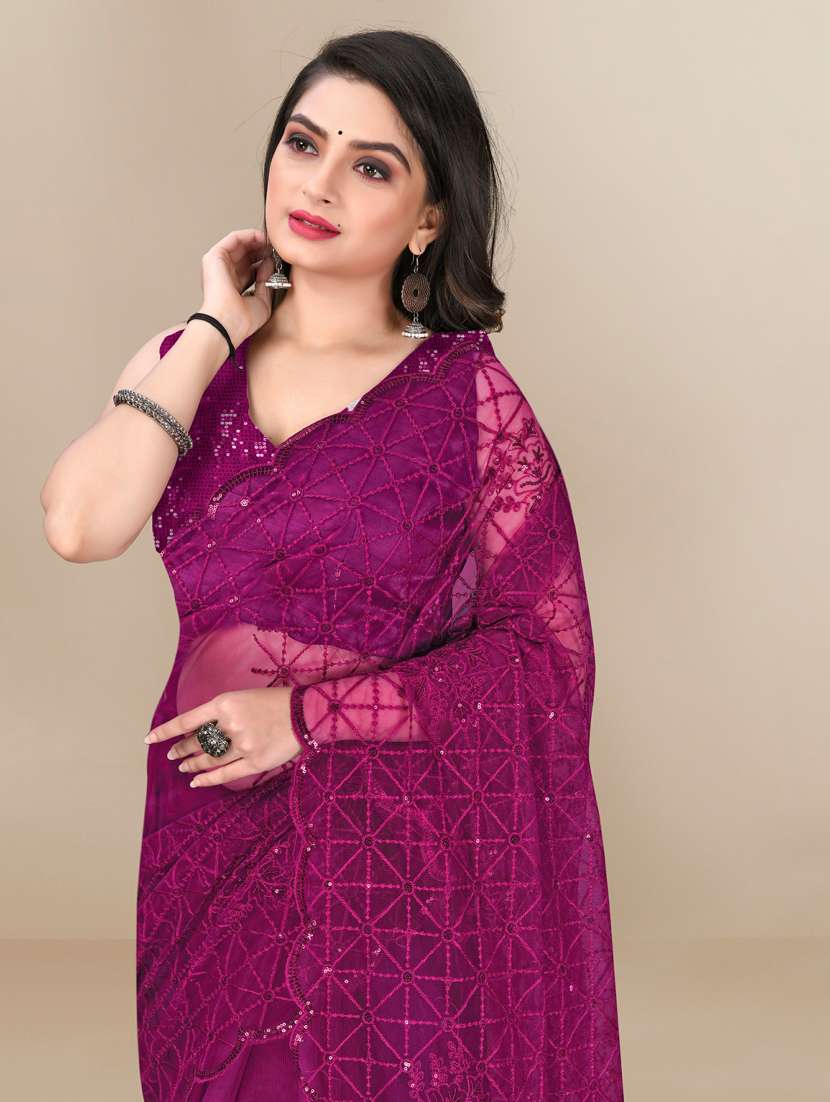 women's embellished saree with blouse - 19472005 -  Standard Image - 2
