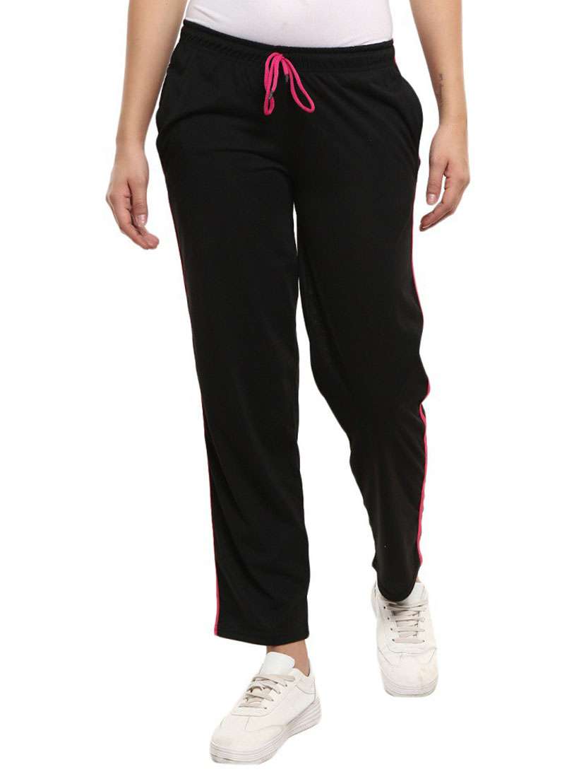 mid rise solid track pant