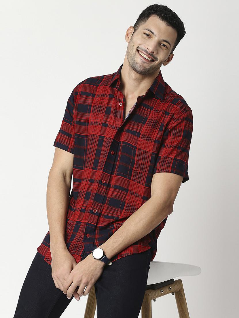 mens checks casual shirt - 19472780 - Standard Image - 2