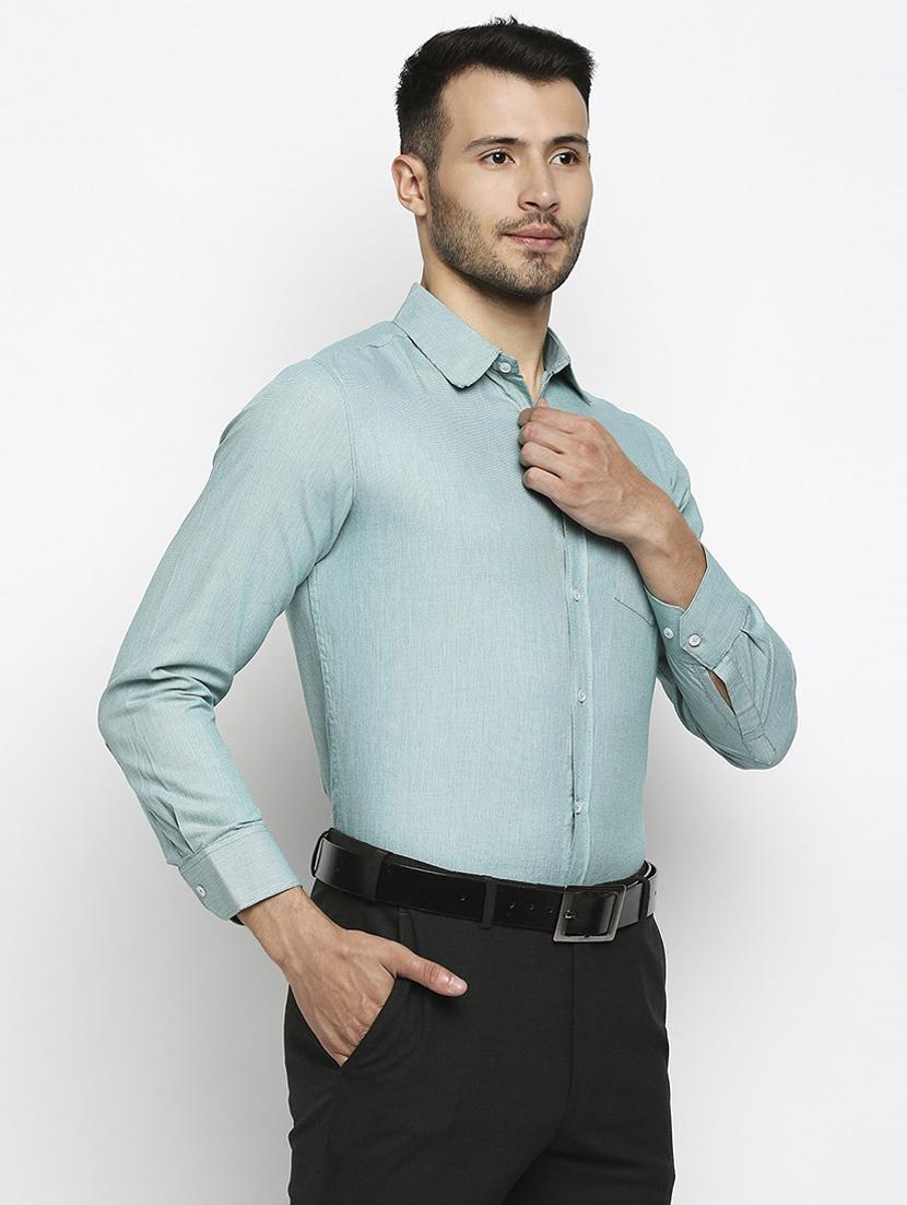 green solid casual shirt - 19472876 - Standard Image - 2