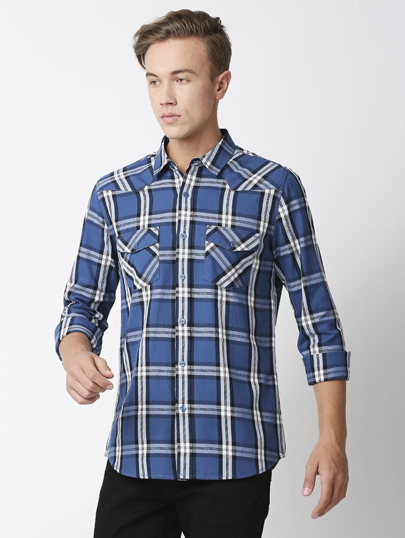 mens checks casual shirt - 19472985 - Standard Image - 2