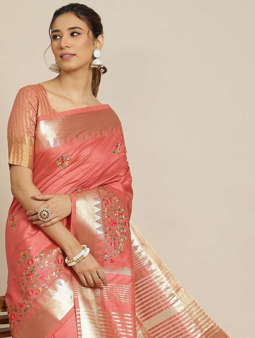 women's embroidered saree with blouse - 19473446 -  Standard Image - 2