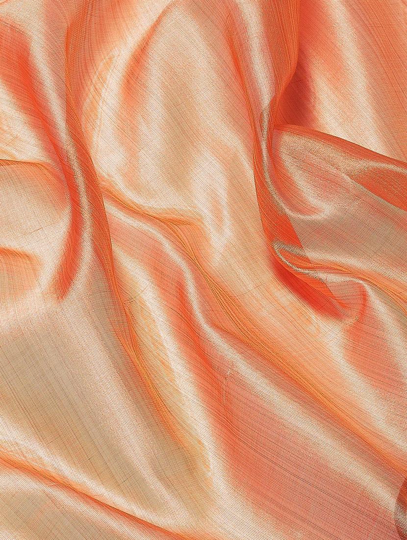 orange organza zari saree with blouse - 19473495 - Standard Image - 2