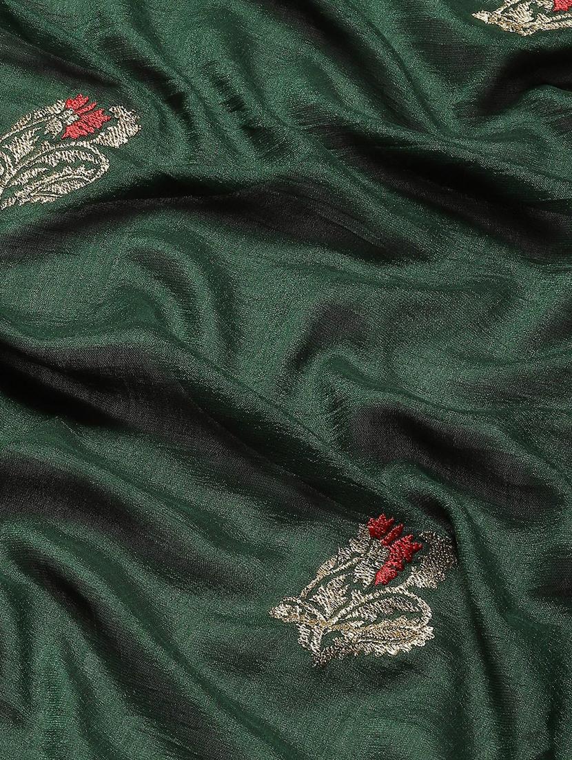 women's bordered green colored saree with blouse - 19473511 - Standard Image - 2