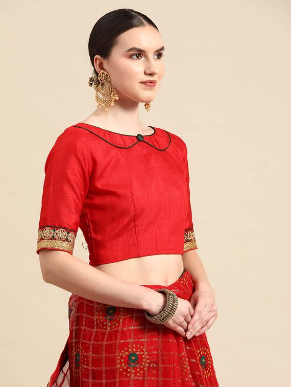 self design georgette saree with blouse - 19473564 - Standard Image - 2