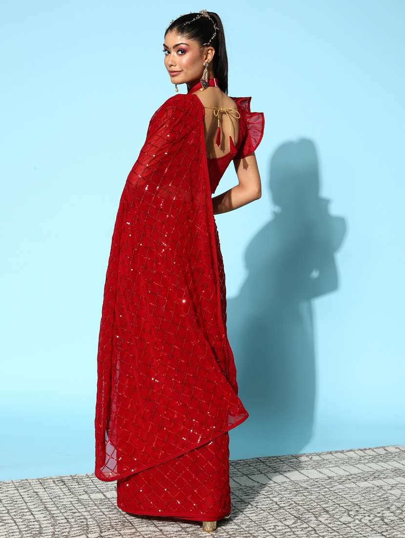 women's embroidered saree with blouse - 19473602 -  Standard Image - 2