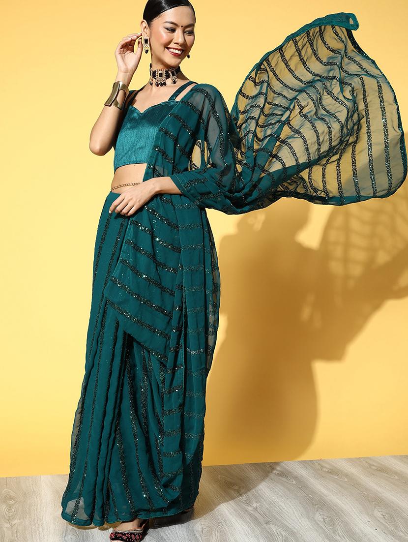 women's embellished saree with blouse - 19473705 - Zoom Image - 0