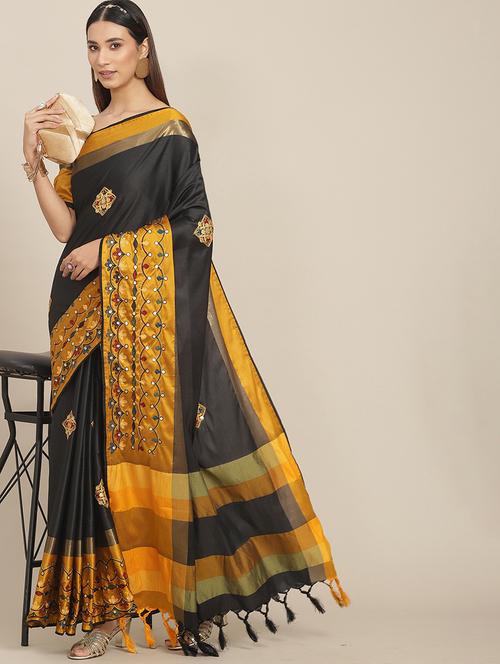 women's embroidered saree with blouse - 19473720 -  Standard Image - 0