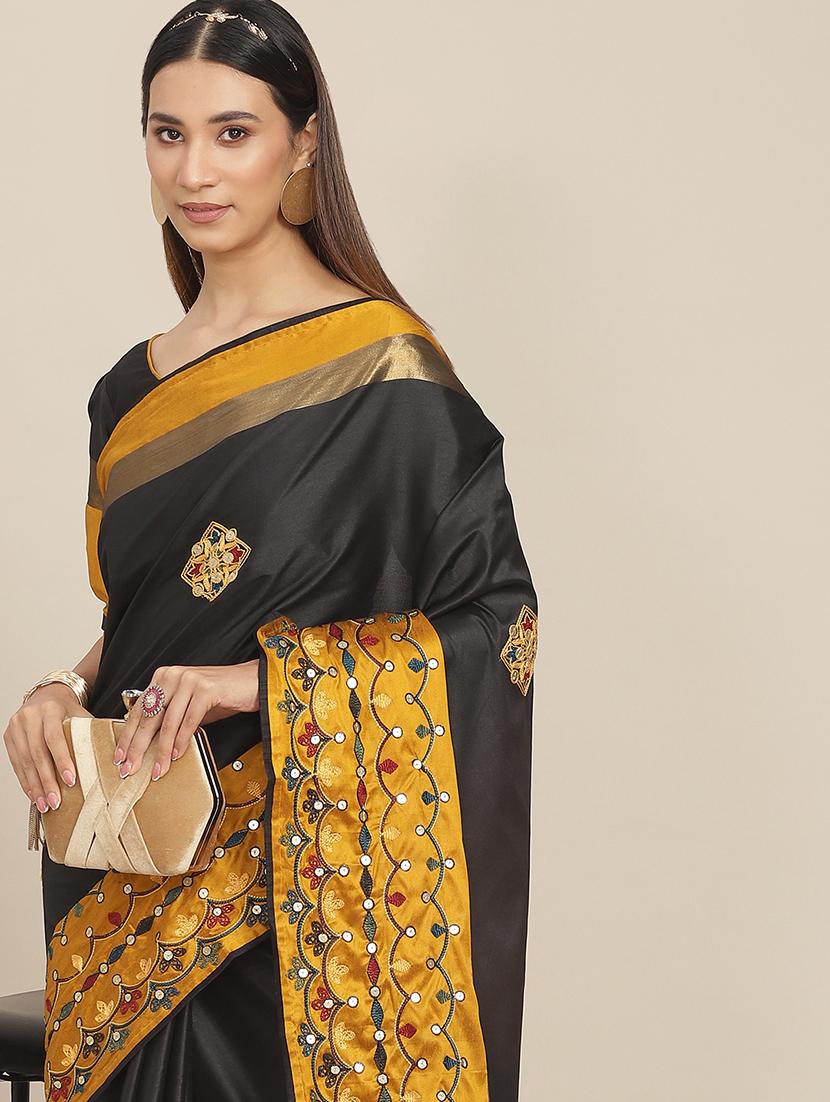 women's embroidered saree with blouse - 19473720 - Standard Image - 2