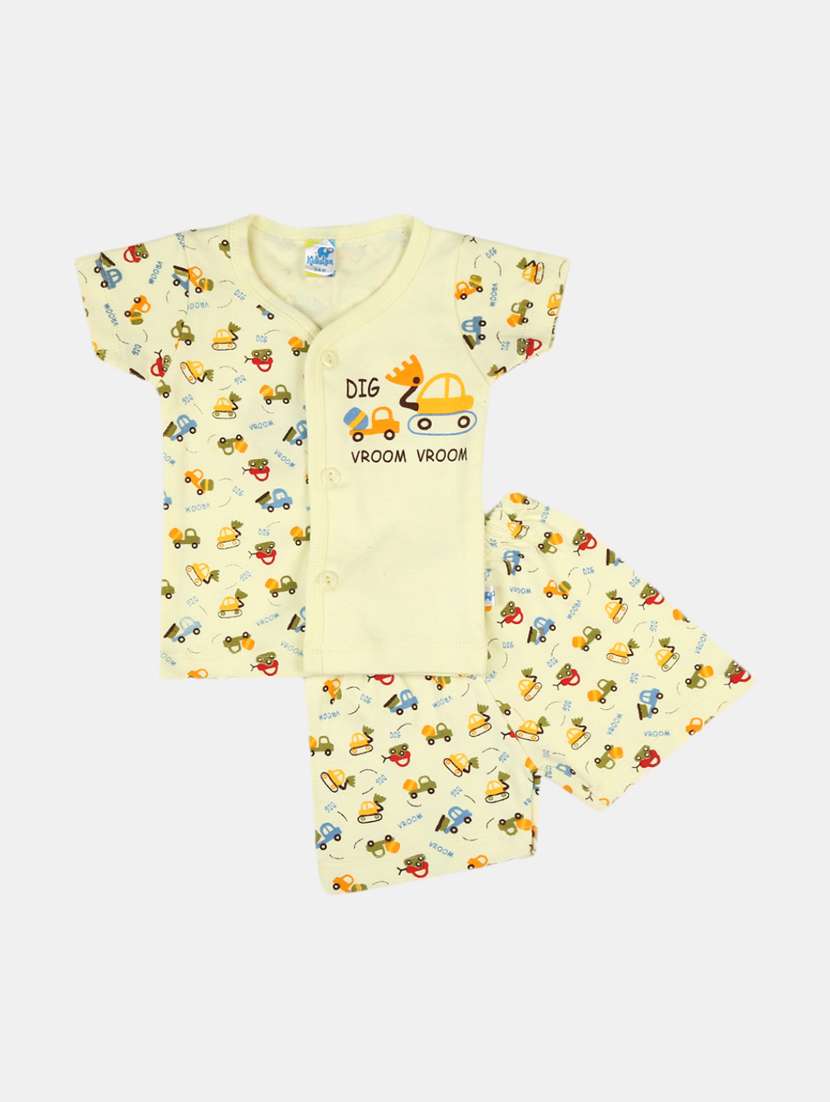 boys printed shorts set