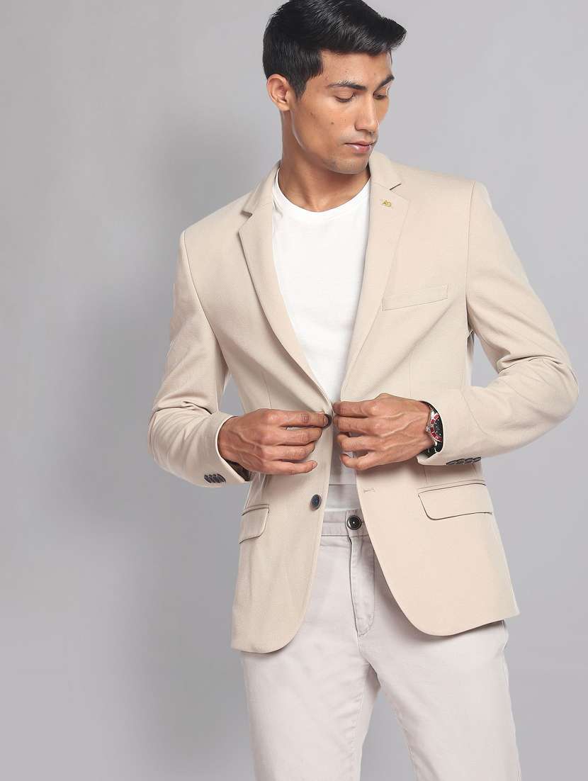 solids terry rayon formal blazer - 19475038 - Standard Image - 2