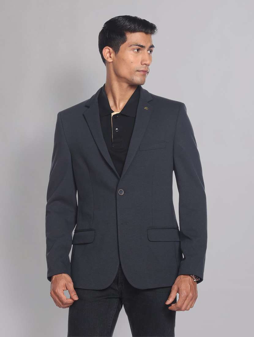 solids terry rayon formal blazer