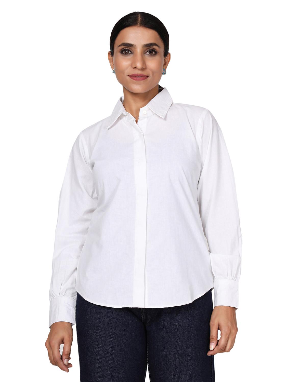 shirt collar solid shirt - 19475211 -  Zoom Image - 0