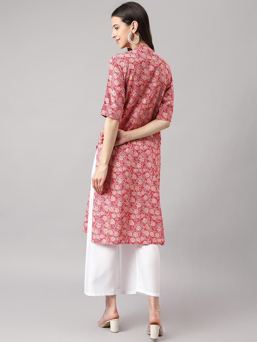 women's straight kurta - 19476196 - Standard Image - 2