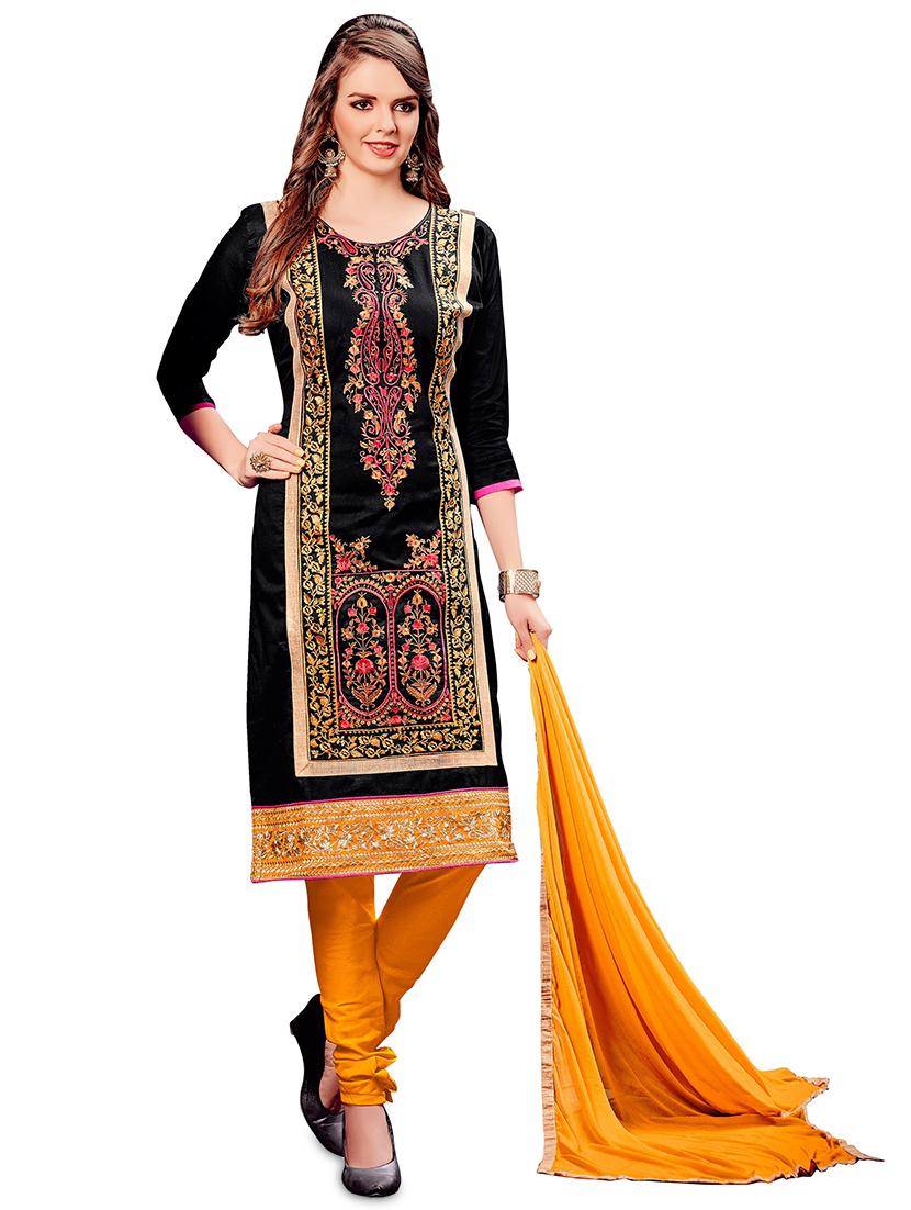 printed unstitched churidaar suits set - 19476449 - Zoom Image - 0