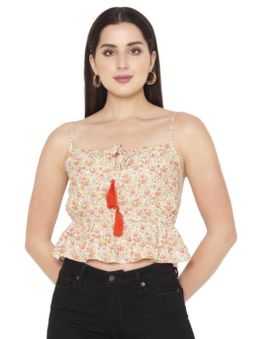 women's peplum shoulder strap top - 19480821 -  Standard Image - 0