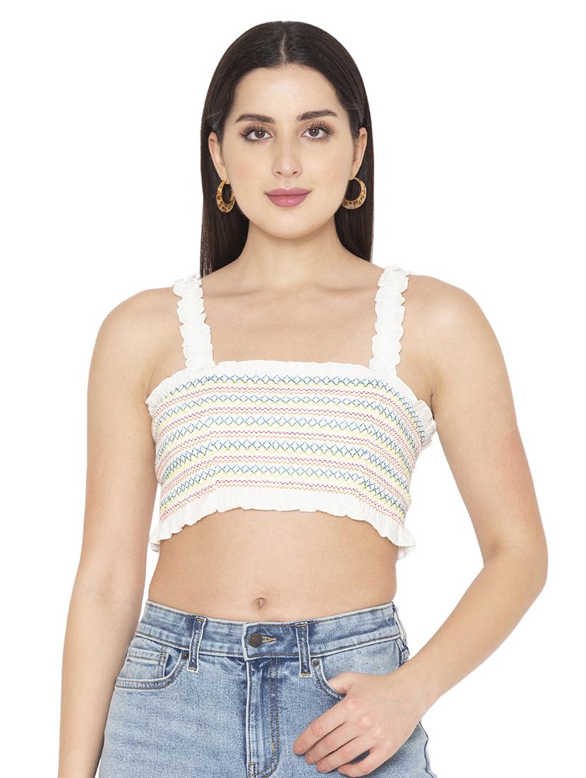 women printed crop top - 19480823 - Zoom Image - 0
