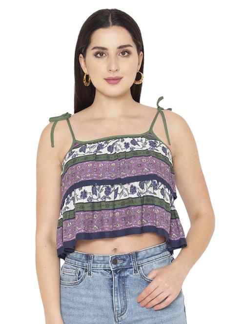 women's crop shoulder strap top - 19480824 -  Standard Image - 0