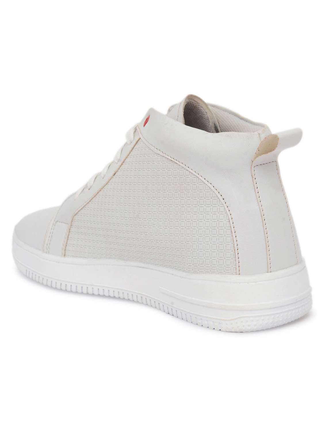 white synthetic lace up sneakers - 19480876 -  Standard Image - 2