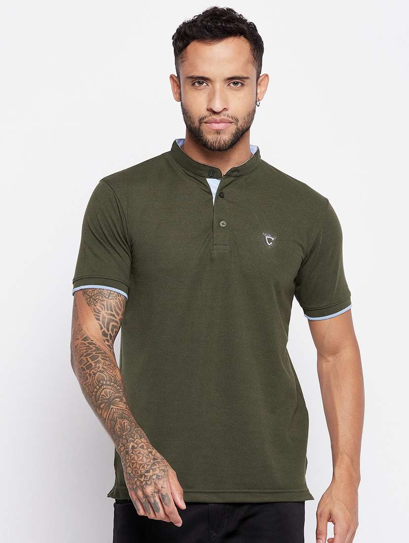 green solid t-shirt
