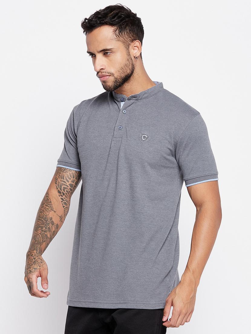 grey solid t-shirt - 19481141 - Standard Image - 2