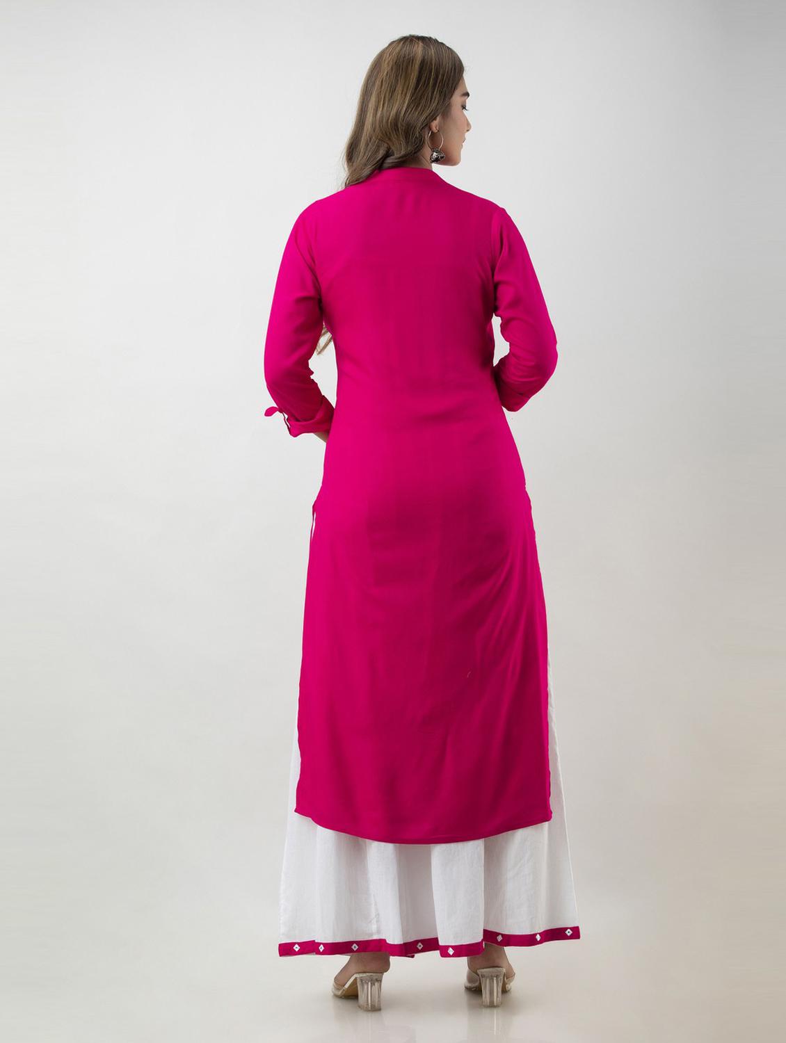 women embroidered kurta with palazzo set - 19481699 - Standard Image - 2