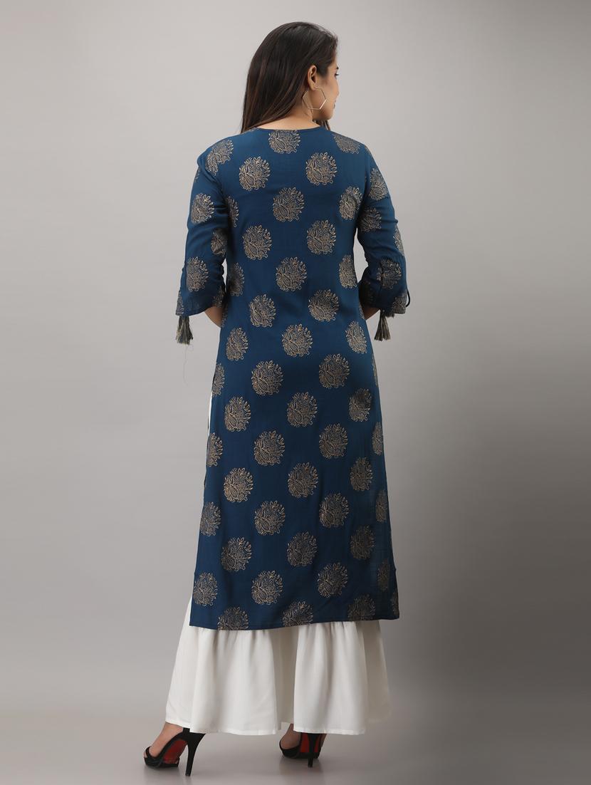 round neck kurta sharara set - 19481795 - Standard Image - 2
