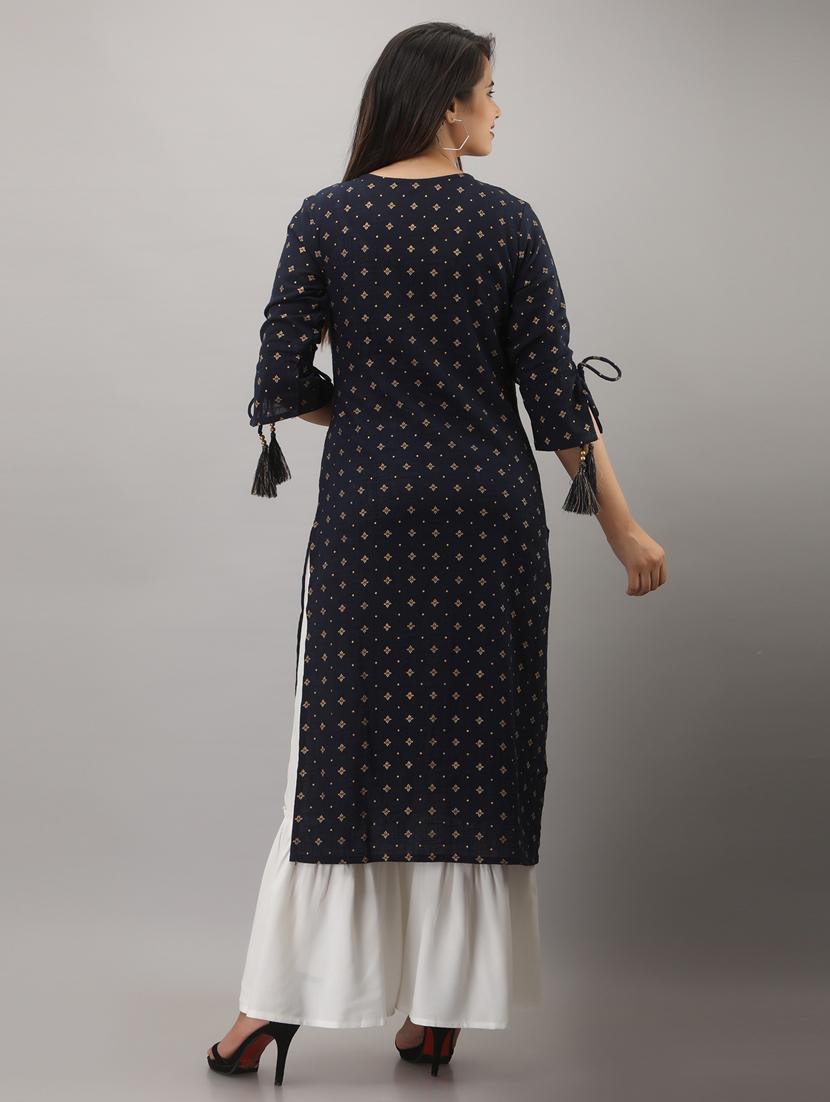 round neck kurta sharara set - 19481799 - Standard Image - 2