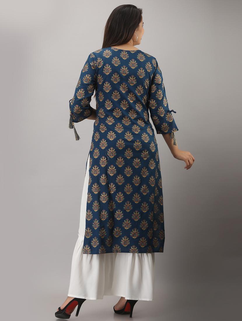 round neck kurta sharara set - 19481801 - Standard Image - 2