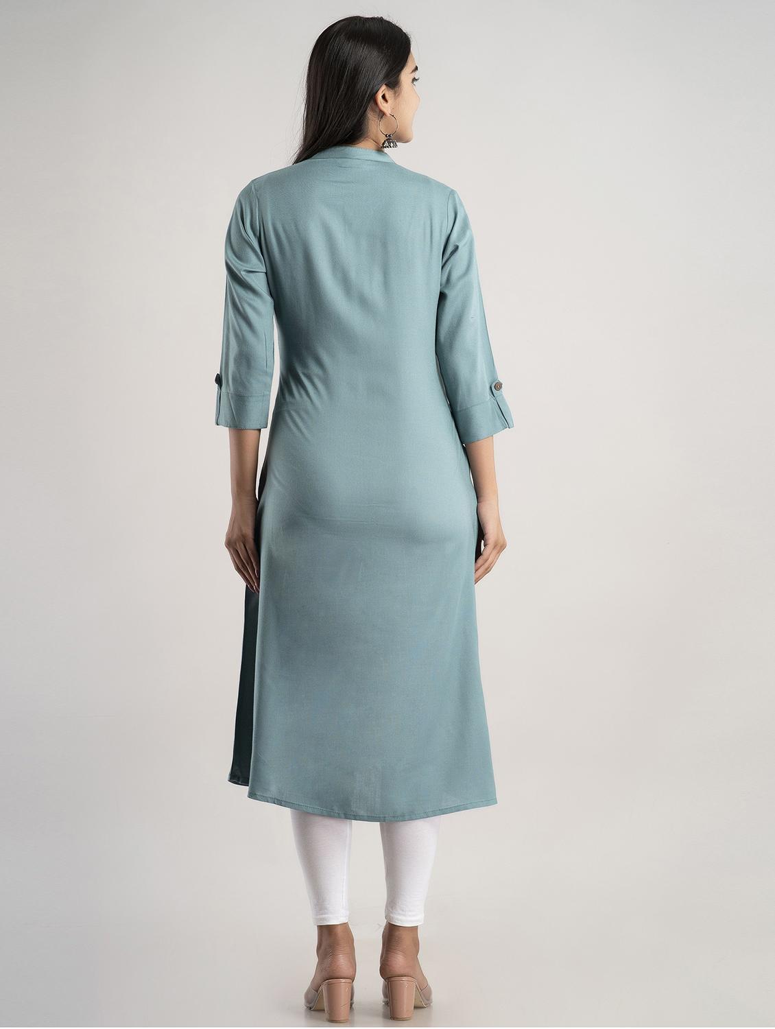 women's front slit kurta - 19481875 - Standard Image - 2