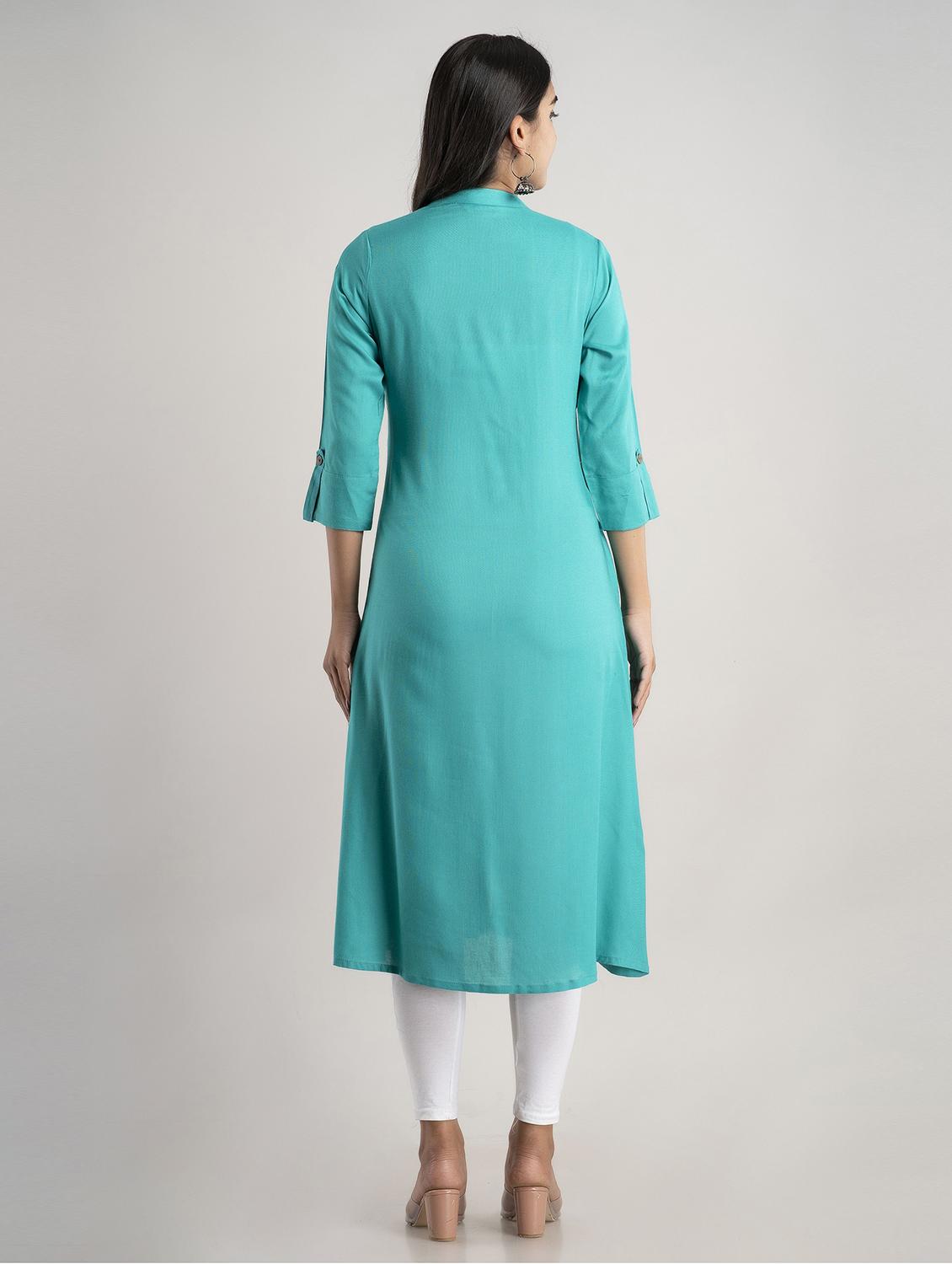 women's front slit kurta - 19481881 - Standard Image - 2